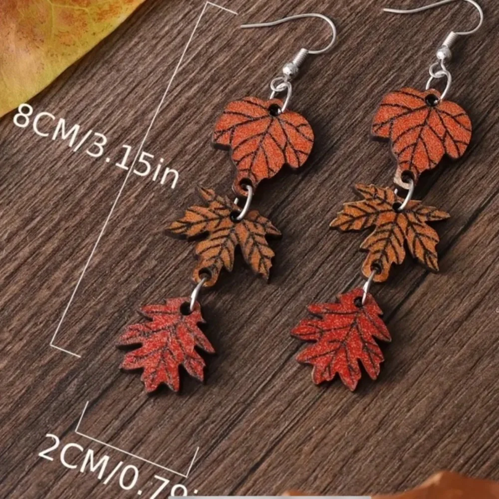 NWT! Thanksgiving & Autumn Wood Pierced Earrings! 1/$9 OR 2/$16 OR 3/$21!